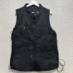 UTG True Huntress Women's Black Lace-Up Zip Front Sporting Vest Lightweight Logo